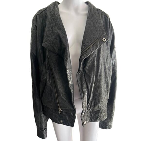 Vintage Byrnes & Baker Black Leather Bomber Jacket Men’s M 80s 90s Moto Biker - Picture 13 of 13